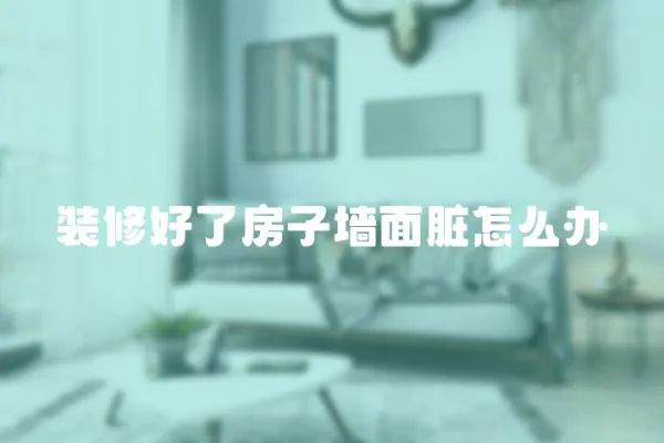 裝修好了房子墻面臟怎么辦