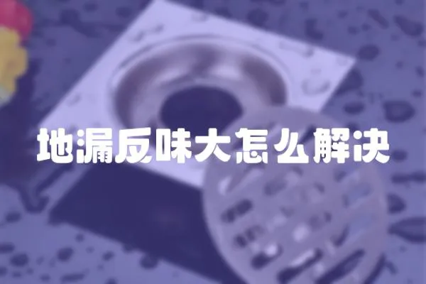 地漏反味大怎么解決