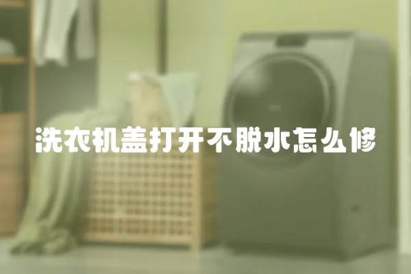 洗衣機蓋打開不脫水怎么修