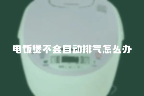 電飯煲不會自動排氣怎么辦
