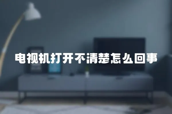 電視機打開不清楚怎么回事
