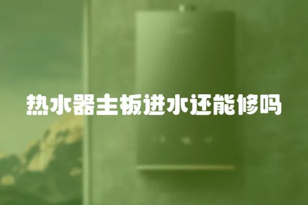 熱水器主板進(jìn)水還能修嗎