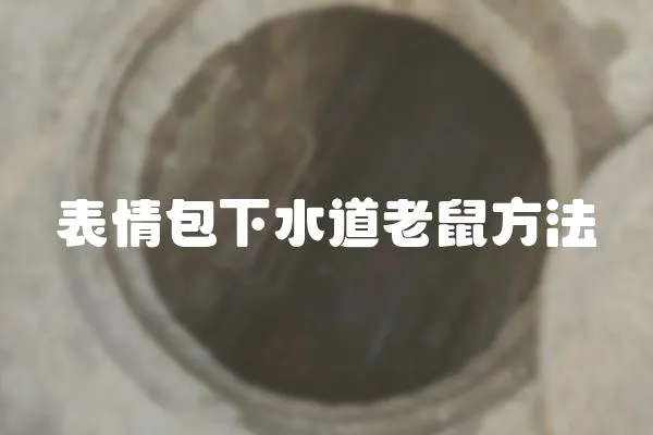 表情包下水道老鼠方法