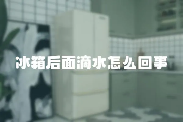 冰箱后面滴水怎么回事