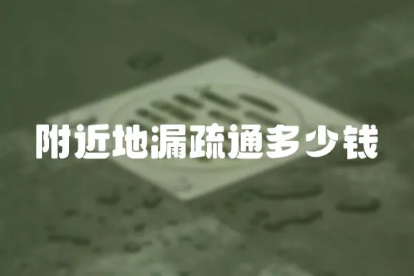附近地漏疏通多少錢