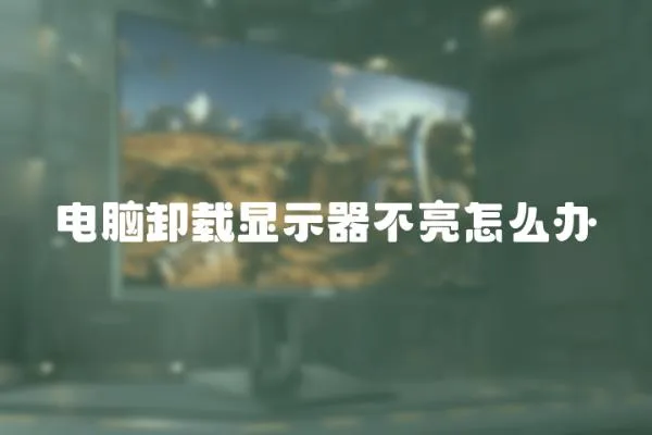 電腦卸載顯示器不亮怎么辦