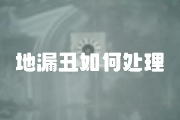 地漏丑如何處理
