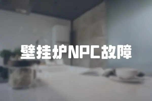壁掛爐NPC故障