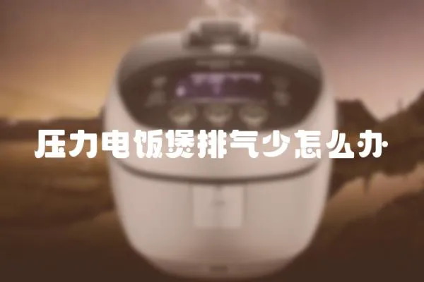 壓力電飯煲排氣少怎么辦