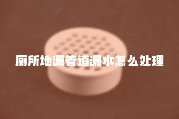 廁所地漏管道漏水怎么處理
