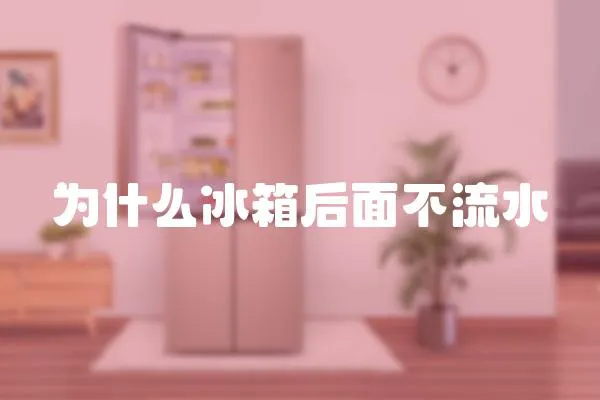 為什么冰箱后面不流水