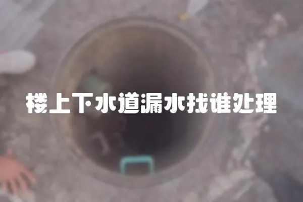 樓上下水道漏水找誰處理
