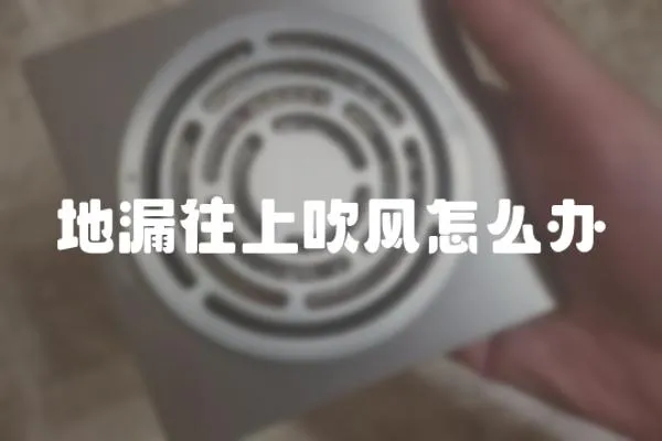 地漏往上吹風(fēng)怎么辦