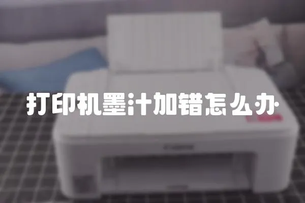 打印機(jī)墨汁加錯(cuò)怎么辦