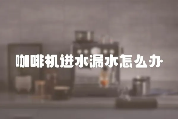 咖啡機進水漏水怎么辦