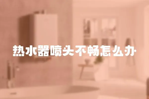 熱水器噴頭不暢怎么辦