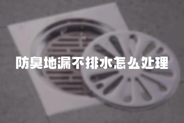 防臭地漏不排水怎么處理
