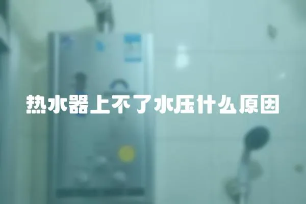 熱水器上不了水壓什么原因