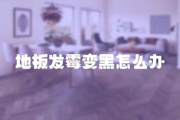 地板發霉變黑怎么辦