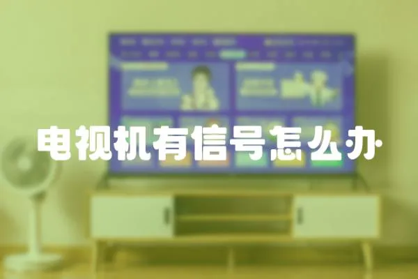 電視機(jī)有信號怎么辦
