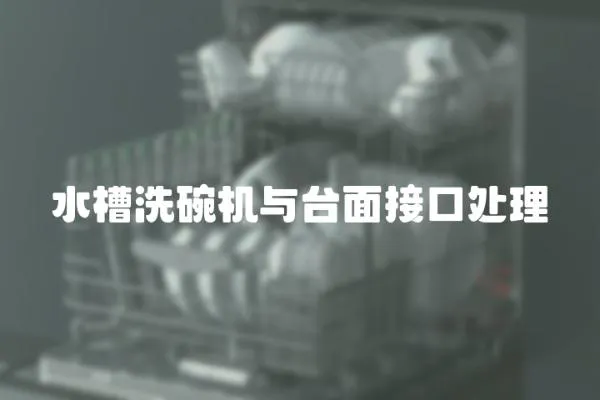 水槽洗碗機與臺面接口處理