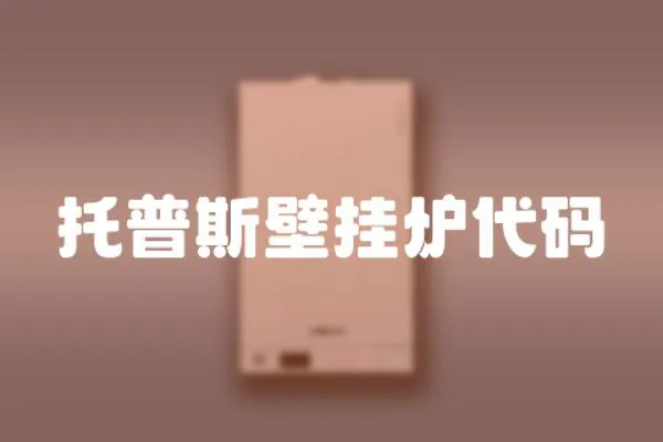 托普斯壁掛爐代碼