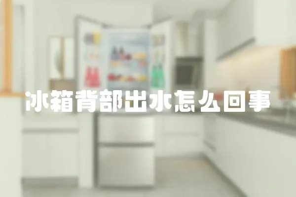 冰箱背部出水怎么回事