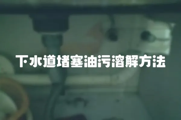 下水道堵塞油污溶解方法
