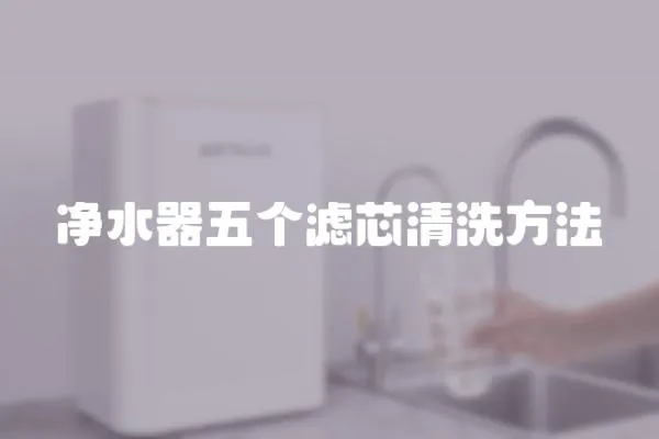 凈水器五個濾芯清洗方法