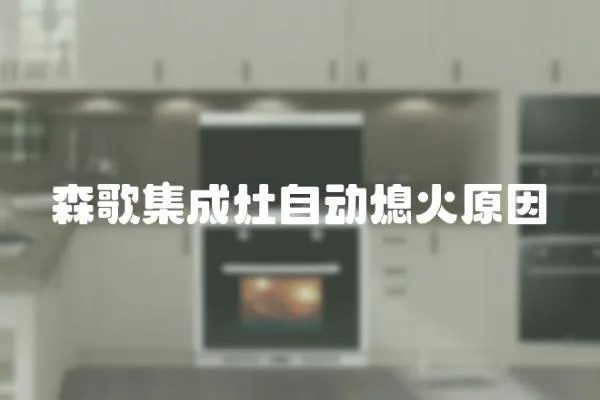 森歌集成灶自動(dòng)熄火原因