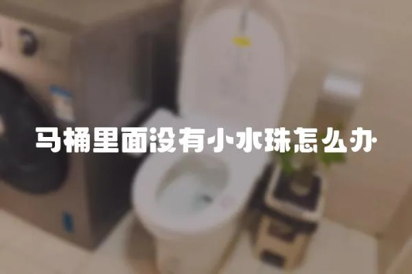 馬桶里面沒有小水珠怎么辦
