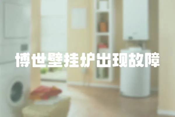 博世壁掛爐出現故障