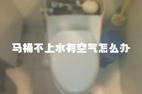 馬桶不上水有空氣怎么辦