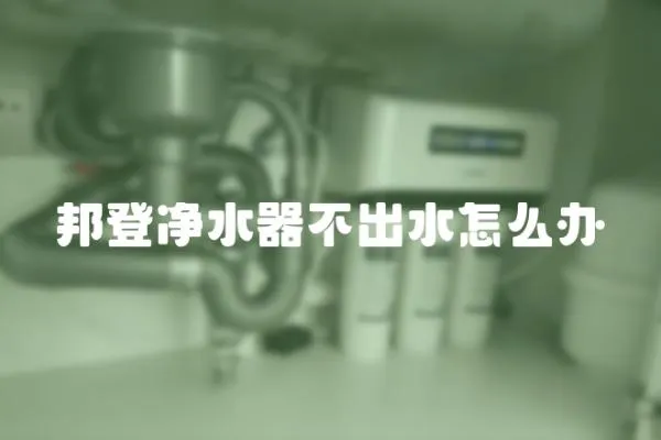 邦登凈水器不出水怎么辦