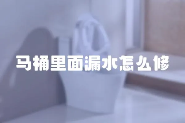 馬桶里面漏水怎么修