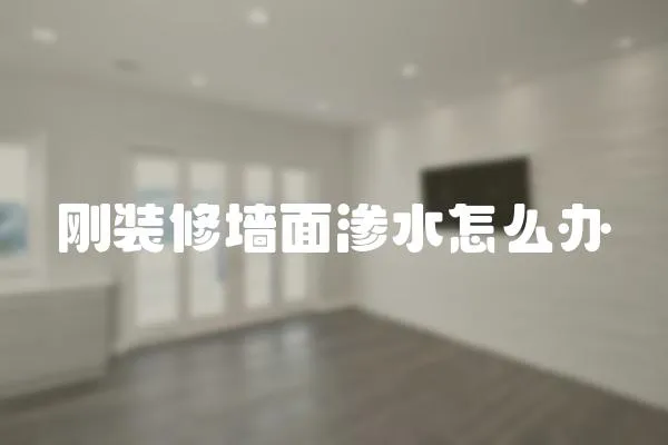 剛裝修墻面滲水怎么辦
