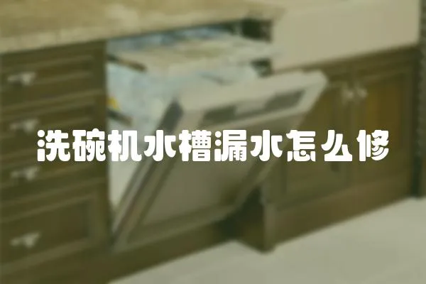 洗碗機水槽漏水怎么修