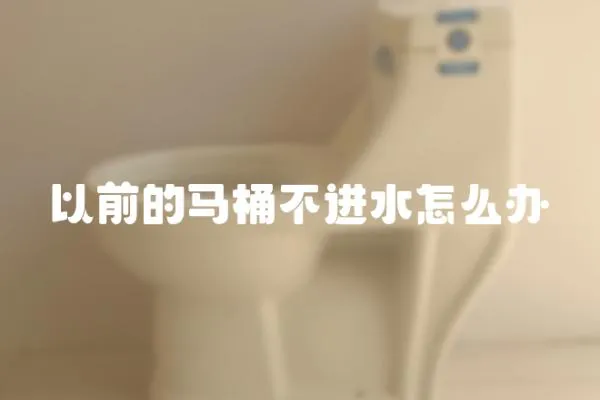 以前的馬桶不進(jìn)水怎么辦