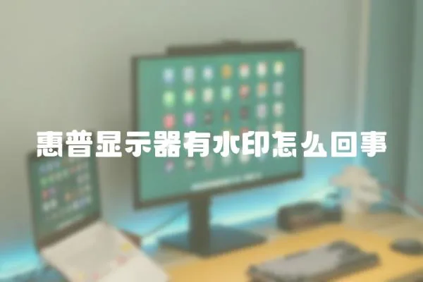 惠普顯示器有水印怎么回事
