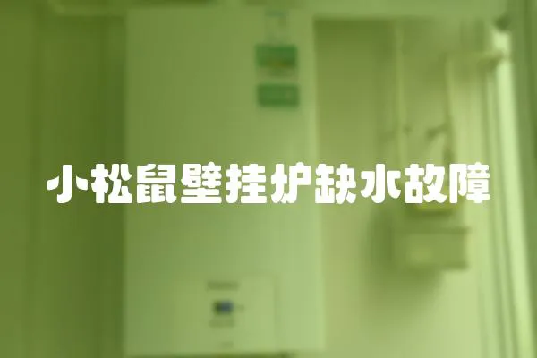 小松鼠壁掛爐缺水故障
