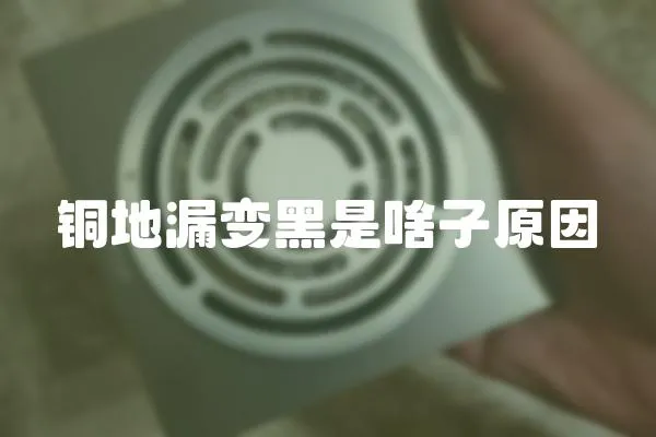 銅地漏變黑是啥子原因