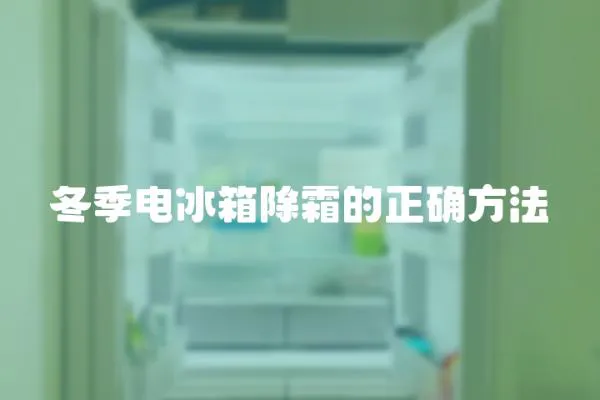 冬季電冰箱除霜的正確方法