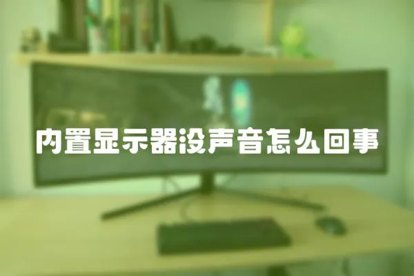 內置顯示器沒聲音怎么回事