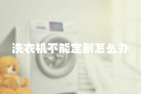 洗衣機不能定制怎么辦