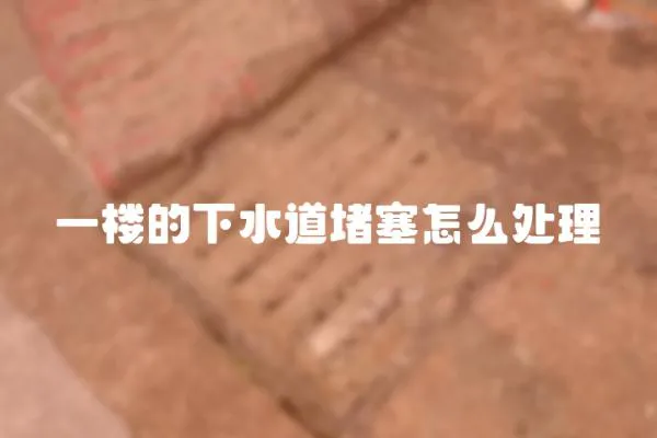 一樓的下水道堵塞怎么處理