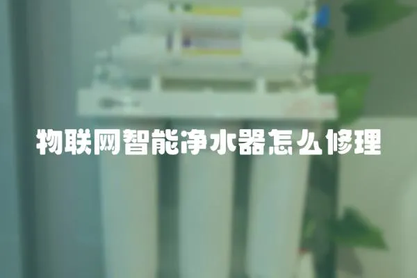 物聯(lián)網(wǎng)智能凈水器怎么修理
