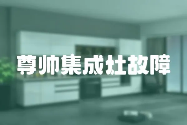 尊帥集成灶故障