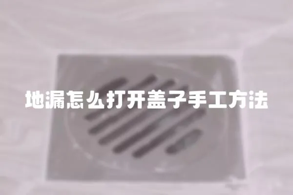 地漏怎么打開蓋子手工方法