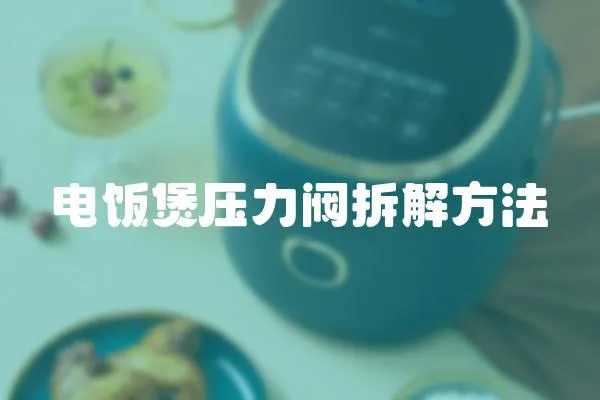 電飯煲壓力閥拆解方法