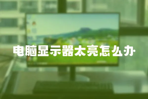 電腦顯示器太亮怎么辦